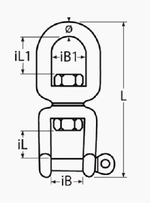 SWIVEL SHACKLE EYE-JAW — 8255413 MTECH