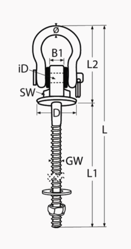 РАЗДВИЖЕНА ШПИЛКА С ШЕГЕЛ M8 170mm — 815064408 170 MTECH