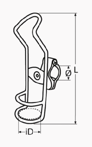 FISHING ROD HOLDER FOR RAIL, LIGHT TYPE, A4 190 mm — 8150844190 MTECH