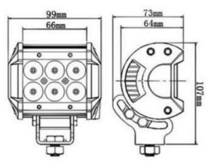 ВЛАГОЗАЩИТЕН СПОТ ПРОЖЕКТОР /LED/ IP67 6x3W 107x99x73 6000K — L2273099 TREM