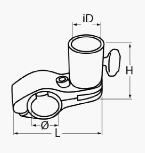 ОСНОВА ЗА ФЛАГ 19.7mm ЗА МОНТАЖ НА РЕЛИНГ — 8150864197 MTECH