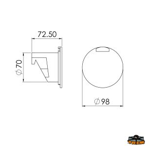 КРЪГЛА КУТИЯ ЗА ДУШ  /ЧЕРНА/ — N0180070 TREM