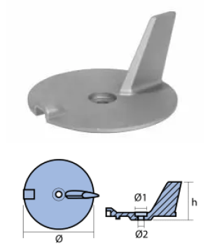 YAMAHA SKEG for F25-F40-F50-F60 — 01141 TSEAL