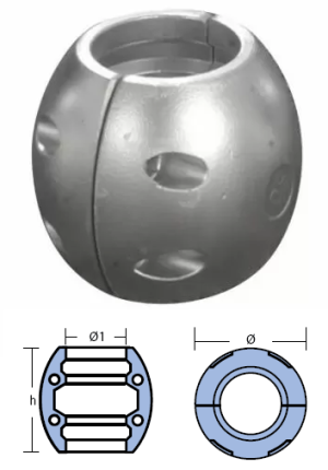 ЦИНКОВ АНОД ЗА ВАЛ - 65 mm — 00519 TSEAL