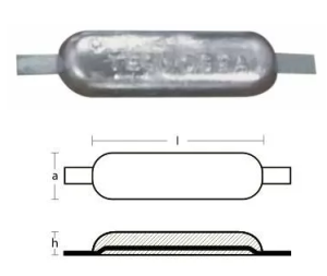 WELD ON ANODE 1.8 kg — 00302 TSEAL