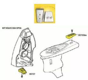 KIT FOR VOLVO SX 19N ALUMINUM — KIT VOLVO SXA-DPSA-AL TSEAL