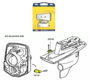 KIT ANODES VOLVO FOR SX DPH/DPR OF ALUMINUM — KIT VOLVO DPH-DPR-AL TSEAL