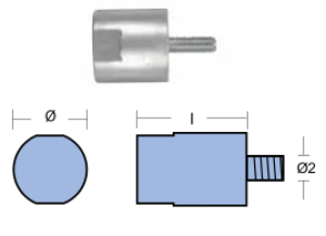ROD FOR COOLER YANMAR  DIA 30  L40  M8 — 01311 TSEAL