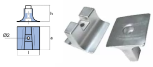 PLATE FOR ENGINE YAMAHA OF ALUMINUM — 01155AL TSEAL