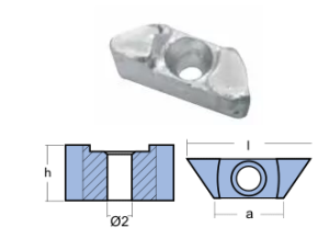 ANODE FOR ENGINE 100/225HP — 01152 TSEAL