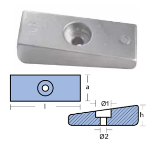 PLATE  YAMAHA-MARINER 75 HP XR6 OF ALUMINUM — 01129AL TSEAL