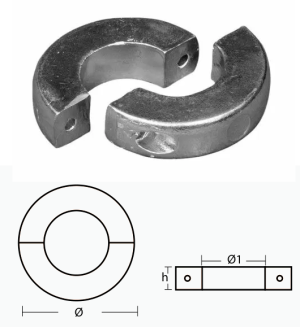 ЦИНКОВ АНОД ЗА ВАЛ 45 mm — 00559 TSEAL
