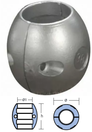 ЦИНКОВ АНОД ЗА ВАЛ 45 mm — 00512 TSEAL