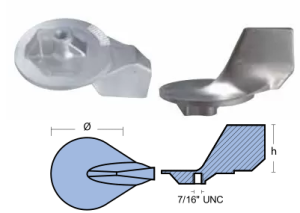 SKEG FOR ENGINE FOR ENGINE MERCURY — 00830 TSEAL