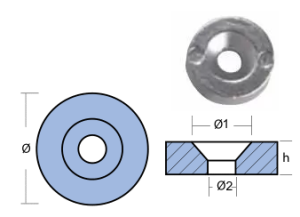 WASHER MERCURY DIA 20 OF ALUMINUM — 00823AL TSEAL