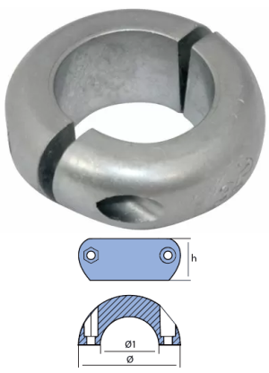 АЛУМИНИЕВ АНОД ЗА ВАЛ - 31.8 mm (1-1/4“) — 00556AL TSEAL