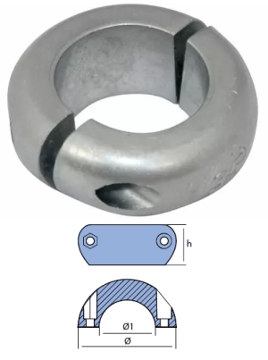 SHAFT COLLARS FOR ASSI DIA 30 OF ALUMINUM — 00555AL TSEAL