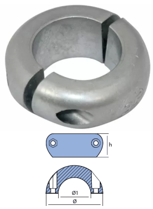 SHAFT COLLARS FOR ASSI DIA 22 OF ALUMINUM — 00551AL TSEAL