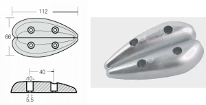 ЦИНКОВ АНОД ЗА ФЛАПСОВЕ — FLP-800202 RAK
