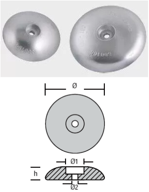 ЦИНКОВ АНОД ЗА ПЕРО НА РУЛЯ - 70 mm — RDR-800101 RAK