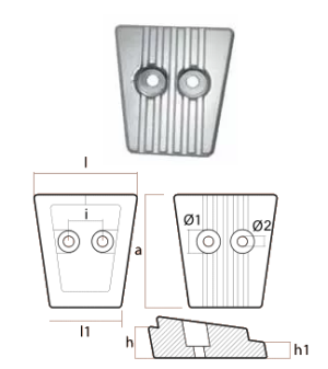 ALUMINUM ANODE VOLVO PENTA — 00737AL TSEAL