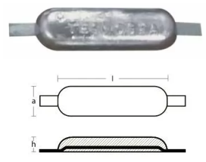 ANODES OF ZINC KG. 0,6 — 00300 TSEAL