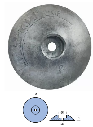 ЦИНКОВ АНОД ЗА ФЛАПС 90 mm — CMF90