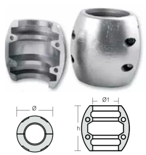ЦИНКОВ АНОД ЗА ВАЛ - 45 mm — SHF-800512 RAK