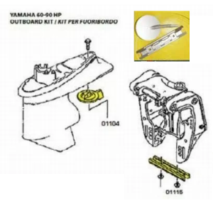 KIT YAMAHA FOR FUORIBORDO 60-90 OF ZINC — KIT YAMAHA 60-90 TSEAL
