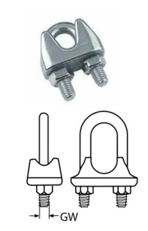 WIRE ROPE CLIP A4 13MM — 8248413 MTECH