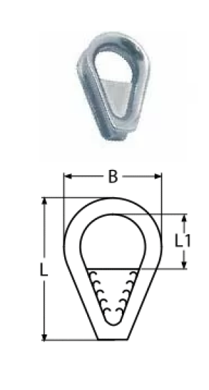 THIMBLE WITH BAR A4 10MM — 8636410 MTECH