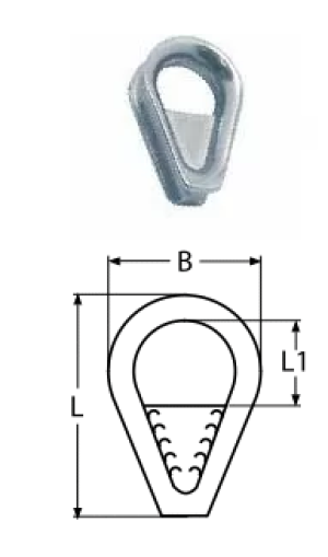 THIMBLE WITH BAR A4 8MM — 8636408 MTECH