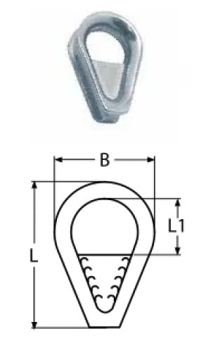 THIMBLE WITH BAR A4 6MM — 8636406 MTECH