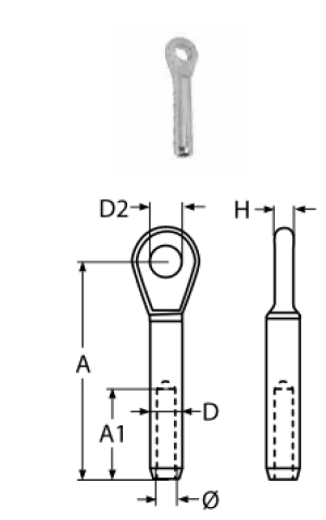ESS EYE TERMINAL A4 6MM — 846946 MTECH