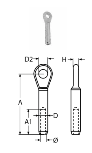 ESS EYE TERMINAL A4 4MM — 846944 MTECH