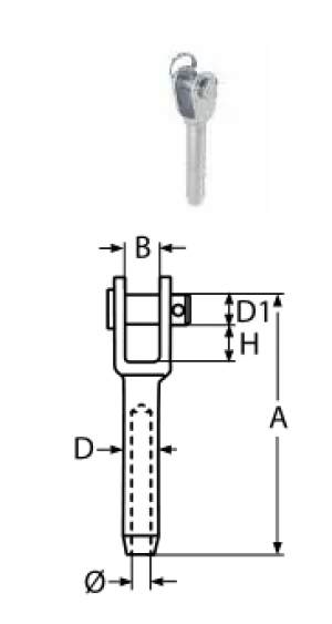 ESS FORK TERMINAL A4 6MM — 844746 MTECH