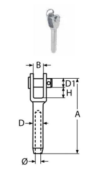 ESS FORK TERMINAL A4 5MM — 844745 MTECH