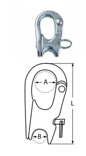 SHEET SNAP SHACKLE A4 52MM — 8290452 MTECH