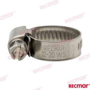 HOSE CLAMP 12-20 W5 (25) — REC38302-316