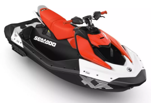 Spark Trixx 90 for 3 Dragon Red / Bright White — 66TC SEA-DOO