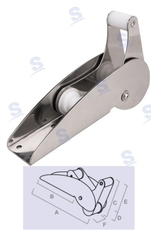 BOW ROLLER SS316 495MM — SEA70102